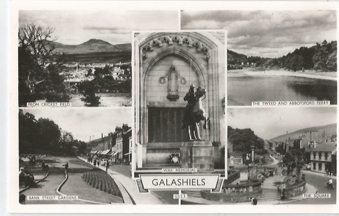  Galashiels - War Memorial, Bank St Gardens, Cprnmill Square, Abbotsford Ferry 